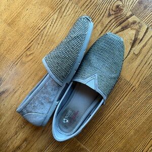 BOBS from Skechers glitter slip on shoes
